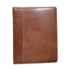 Hartmann Brown Leather Portfolio Pad Folder Organizer Folio Work Travel Scuffs